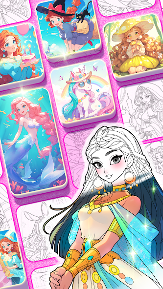Princess Game Fantasy Coloring screenshot 16
