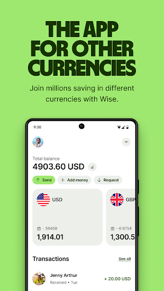 Wise: International Transfers screenshot 1