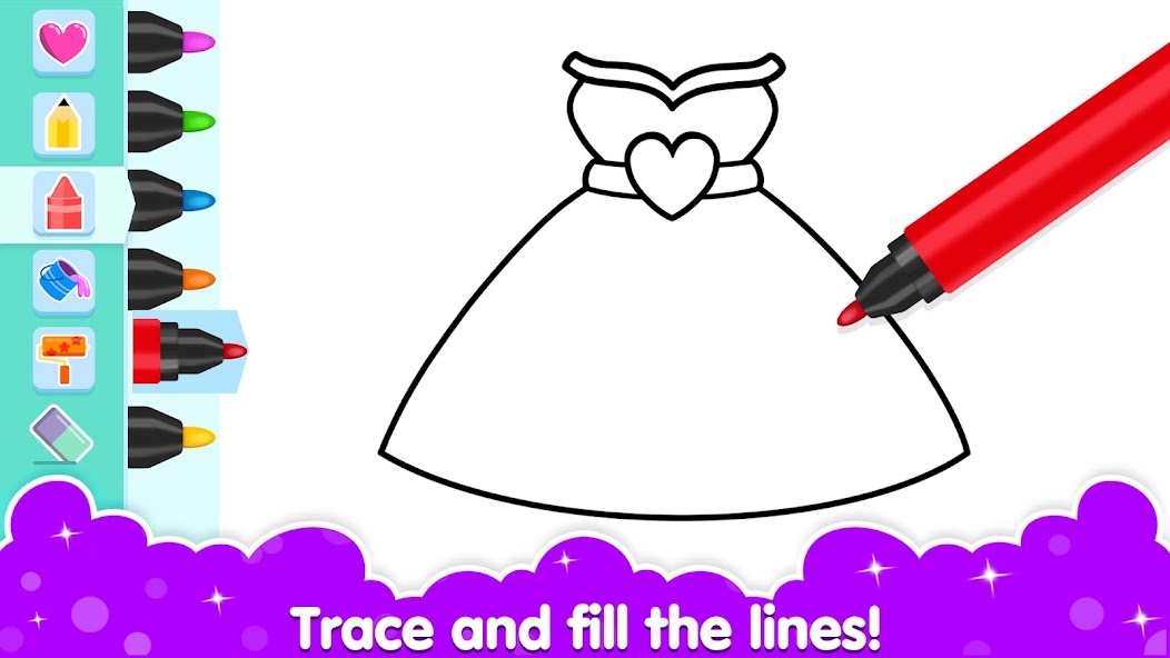 Coloring and Drawing For Girls screenshot 1