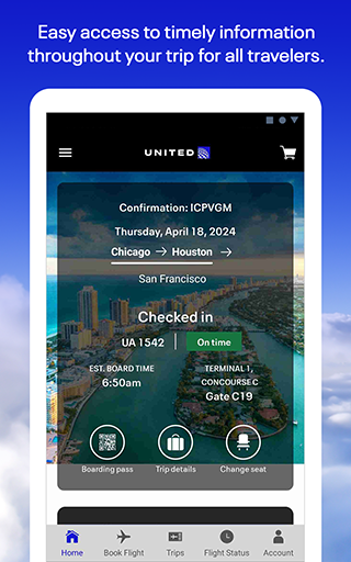 United Airlines screenshot 1