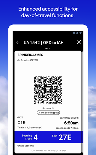 United Airlines screenshot 2