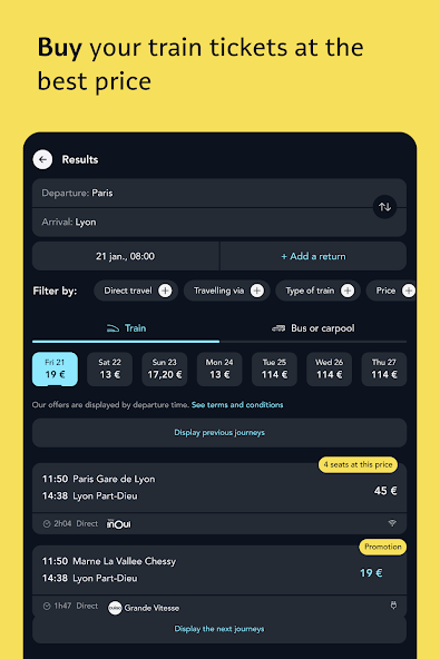 SNCF Connect: Trains & routes screenshot 4