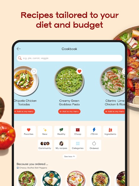 Jow - easy recipes & groceries screenshot 3