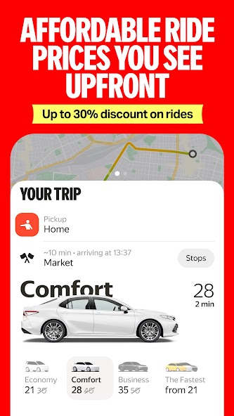 Yango: taxi, food, delivery screenshot 3