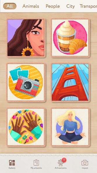 Magic Cross Stitch: Pixel Art screenshot 1