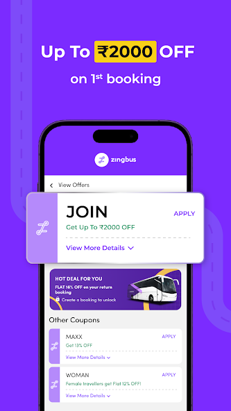 zingbus Book Bus Ticket online screenshot 1