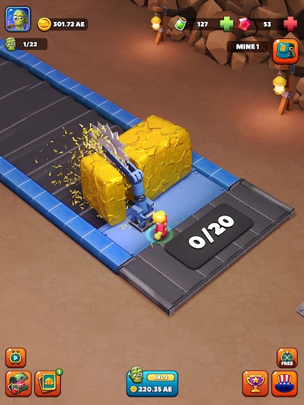 Idle Zombie Miner: Gold Tycoon screenshot 3