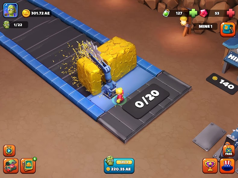 Idle Zombie Miner: Gold Tycoon screenshot 16