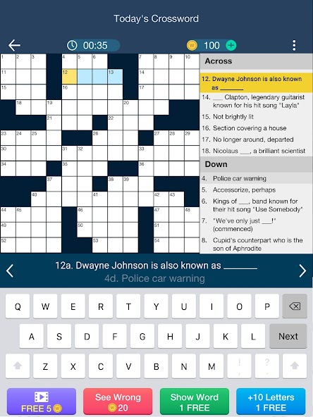 Daily Themed Crossword Puzzles screenshot 13