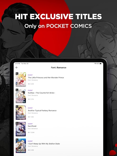 POCKET COMICS: Premium Webtoon screenshot 2