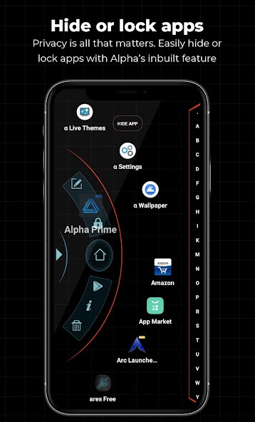 Alpha Hybrid Launcher 4D theme screenshot 9