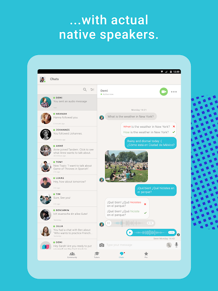 Tandem: Language exchange screenshot 8