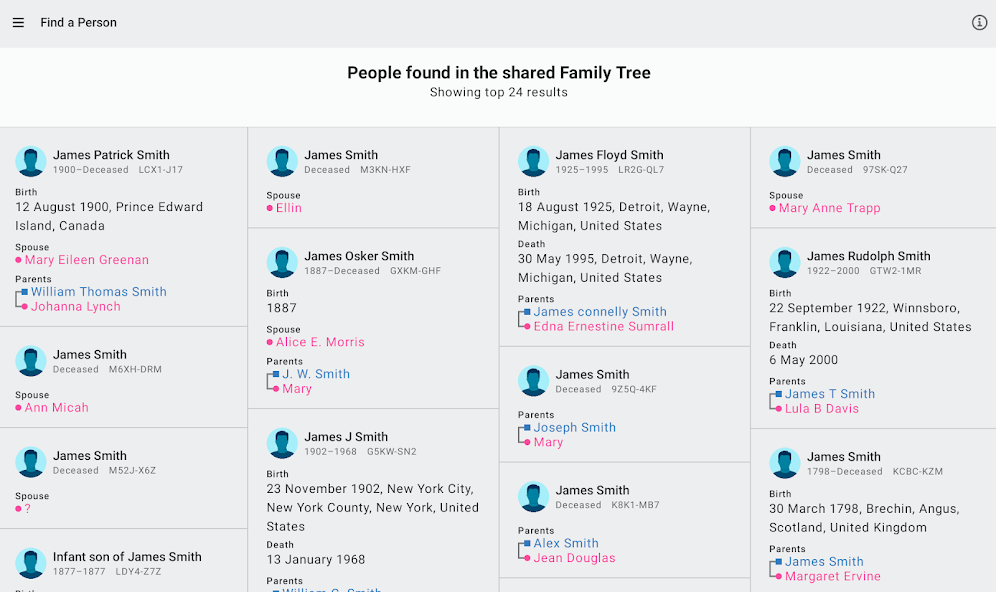 FamilySearch Tree screenshot 7