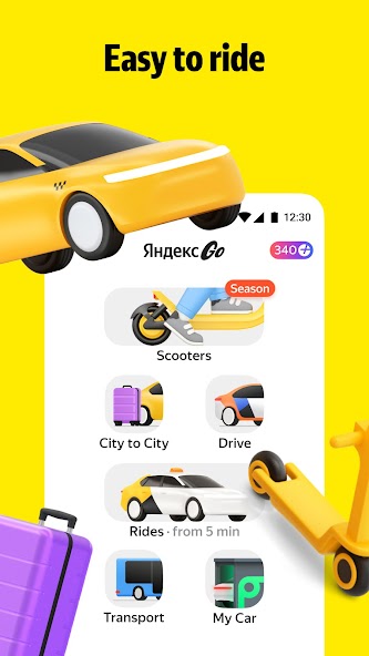 Yandex Go: Taxi Food Delivery screenshot 2